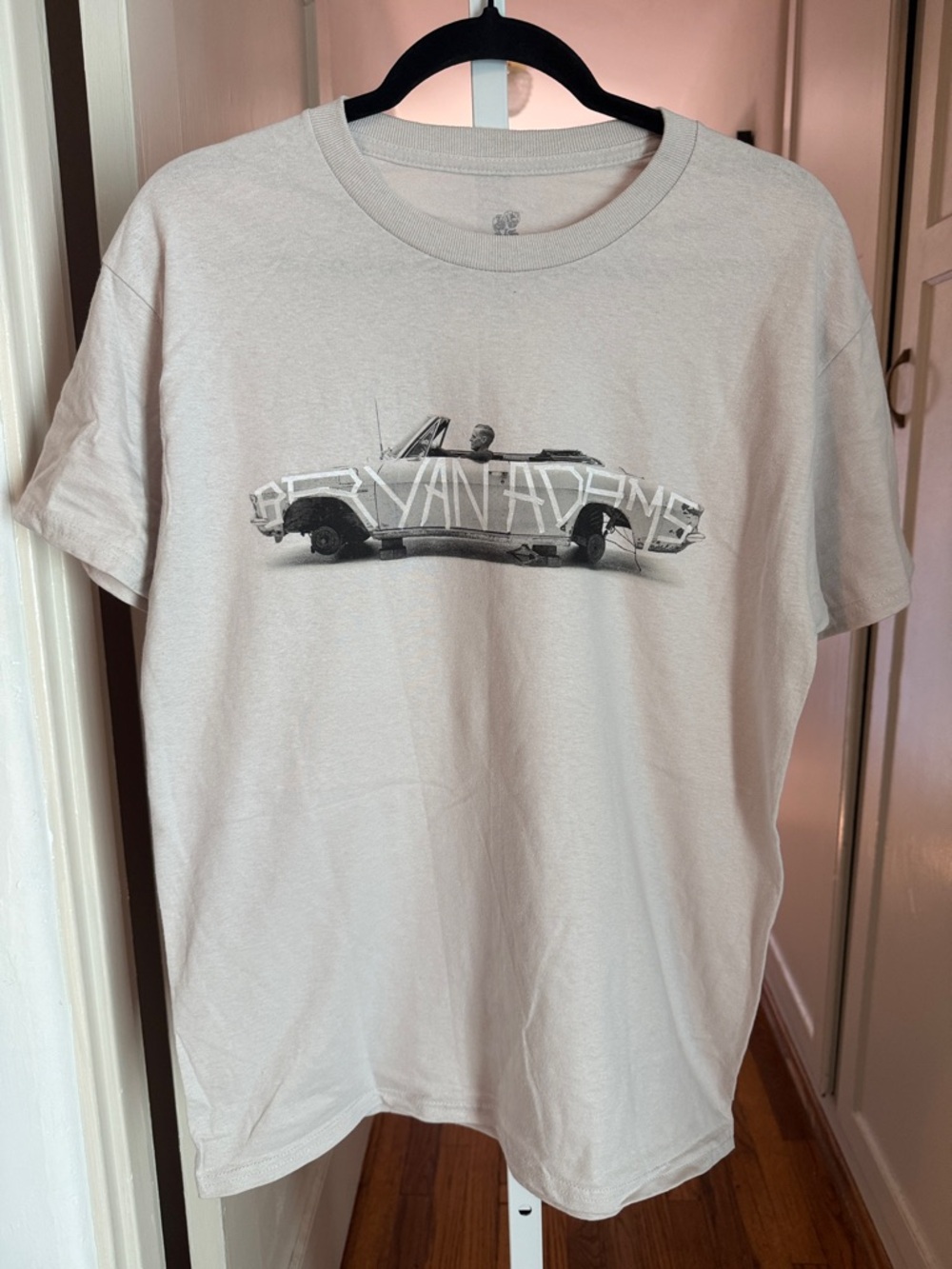 Bryan Adams Graphic Tee Tour Shirt Light Beige